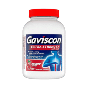 Gaviscon Extra Strength Chewable Antacid – 100 Tablets