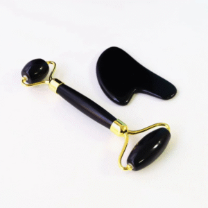 Jade Roller Gua Sha Set - (Black Colour)