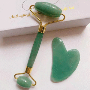 Jade Roller Gua Sha Set - (Green Colour)