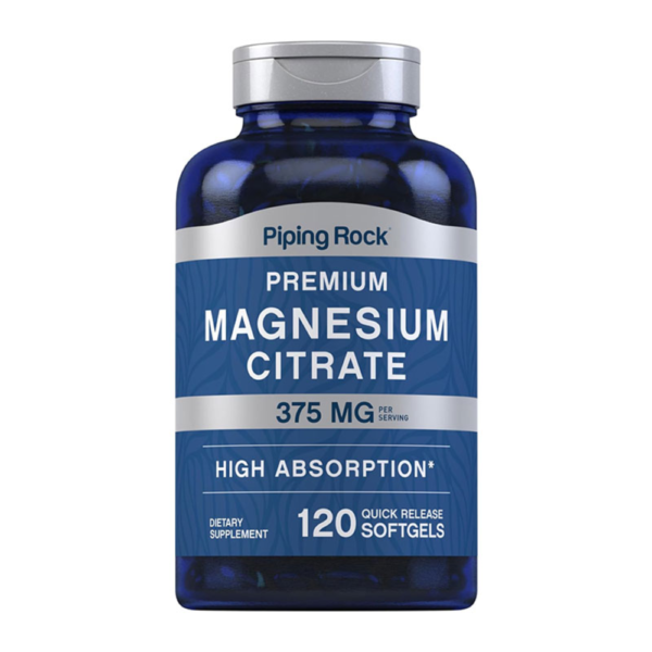Piping Rock Magnesium Citrate 375 mg 120 Quick Release Softgels