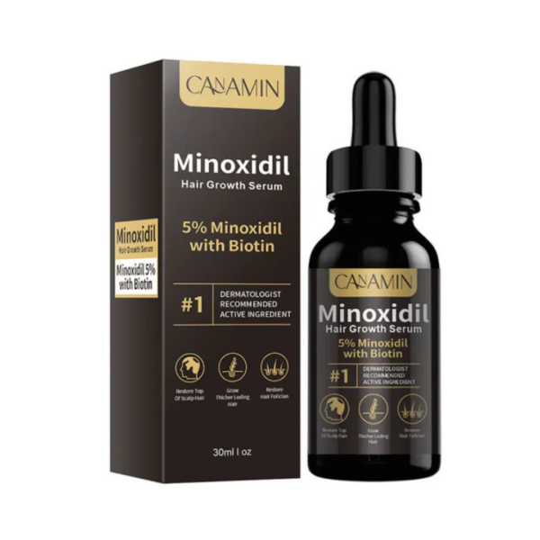 CANAMIN Minoxidil Hair Growth Serum 5% Minoxidil with Biotin 30ml