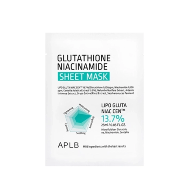 APLB Glutathione Niacinamide Sheet Mask 25ml