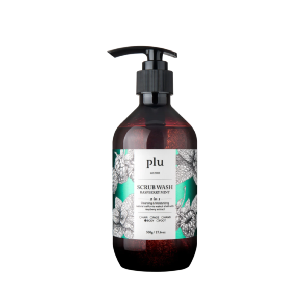 plu 2i in 1 Body Scrub Wash Raspberry Mint 500gm